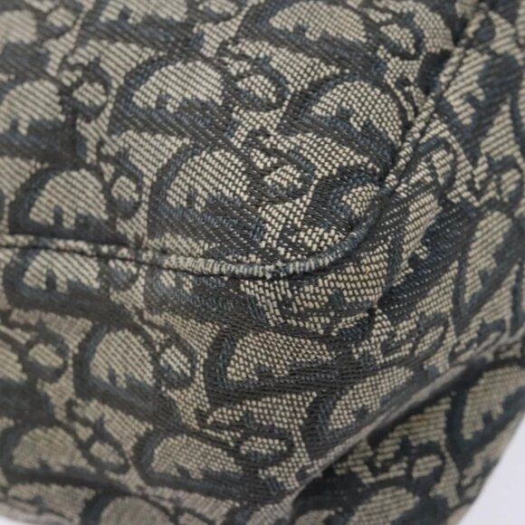 Christian Dior Trotter Canvas Tote Bag Navy Silver Auth 140546 - Picture 5 of 16